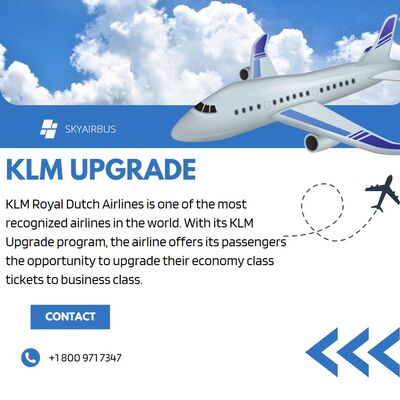 How to upgrade KLM flight to business class? - +1-800-971-7347